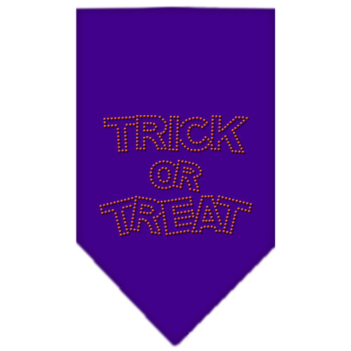 Trick or Treat Rhinestone Bandana Purple Large